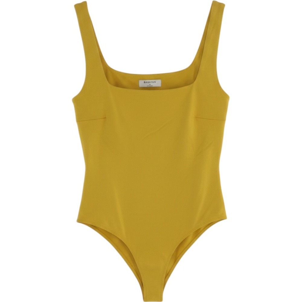 Babaton Bodysuit Contour Squareneck Sleeveless Size M Yellow